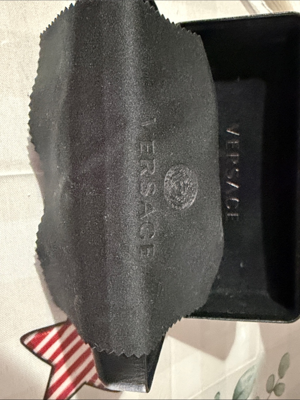 Versace Women's Black Oversized Cat-Eye Sunglasses - Picture 9 of 9